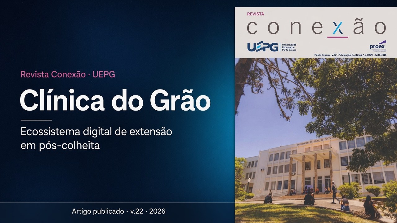 Banner do artigo Clínica do Grão na Revista Conexão UEPG